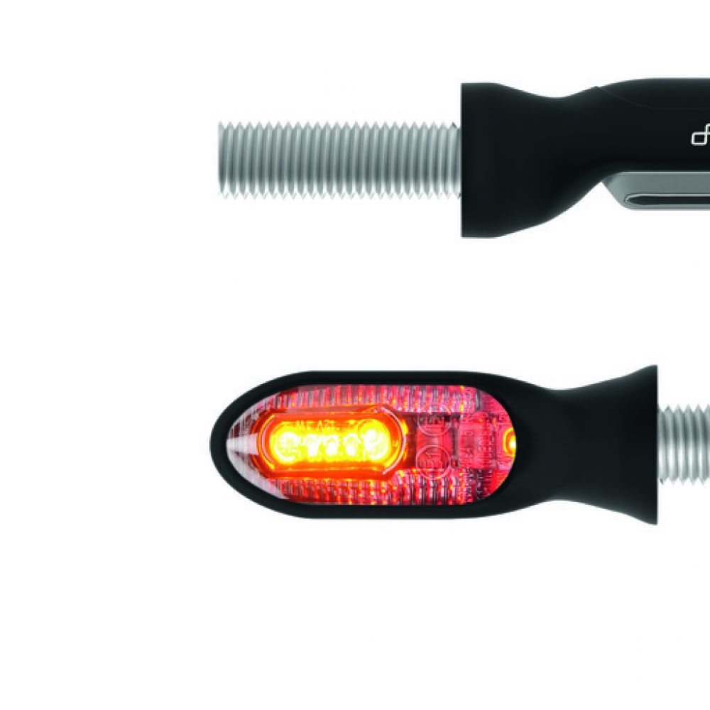 LED Turn Signals Black ABS Small Size