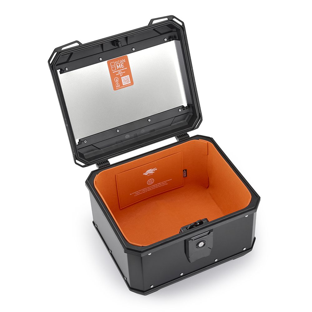 Top Case 40L Alu Noir KMX400B avec feutrine intérieur